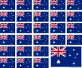 Aufkleber Australien auf Bogen | 12.5 x 10.5 cm