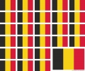 Aufkleber Belgien  auf Bogen | 12.5 x 10.5 cm