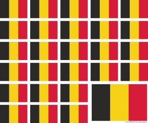 Aufkleber Belgien  auf Bogen | 12.5 x 10.5 cm
