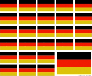 Aufkleber Deutschland auf Bogen | 12.5 x 10.5 cm