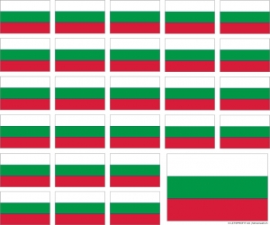 Aufkleber Bulgarien auf Bogen | 12.5 x 10.5 cm
