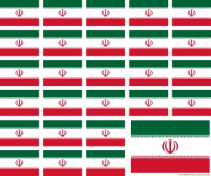 Aufkleber Iran  auf Bogen | 12.5 x 10.5 cm