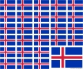 Aufkleber Island  auf Bogen | 12.5 x 10.5 cm