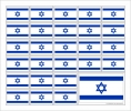 Aufkleber Israel auf Bogen | 12.5 x 10.5 cm