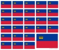 Aufkleber Liechtenstein auf Bogen | 12.5 x 10.5 cm
