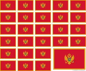 Aufkleber Montenegro auf Bogen | 12.5 x 10.5 cm
