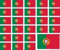 Aufkleber Portugal auf Bogen | 12.5 x 10.5 cm