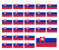 Aufkleber Slowakei auf Bogen | 12.5 x 10.5 cm