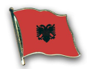 Flaggen Pin Albanien geschwungen | ca. 20 mm