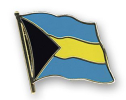 Flaggen Pin Bahamas geschwungen | ca. 20 mm