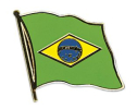 Flaggen Pin Brasilien geschwungen | ca. 20 mm