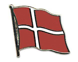 Flaggen Pin Dänemark geschwungen | ca. 20 mm