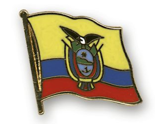 Flaggen Pin Ecuador geschwungen | ca. 20 mm