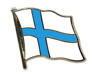 Flaggen Pin Finnland geschwungen | ca. 20 mm