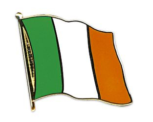 Flaggen Pin Irland geschwungen | ca. 20 mm