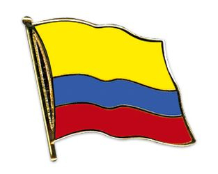 Flaggen Pin Kolumbien geschwungen | ca. 20 mm