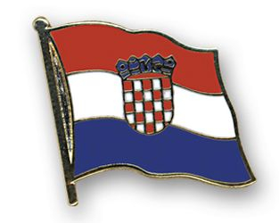 Flaggen Pin Kroatien geschwungen | ca. 20 mm