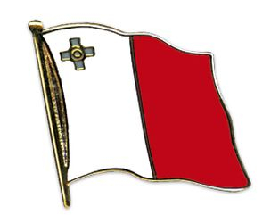 Flaggen Pin Malta geschwungen | ca. 20 mm