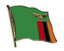 Flaggen Pin Sambia geschwungen | ca. 20 mm