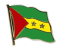 Flaggen Pin Sao Tome und Principe geschwungen | ca. 20 mm