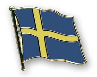 Flaggen Pin Schweden geschwungen | ca. 20 mm