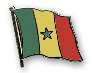 Flaggen Pin Senegal geschwungen | ca. 20 mm