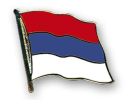 Flaggen Pin Serbien geschwungen | ca. 20 mm