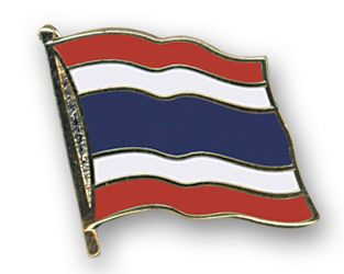 Flaggen Pin Thailand geschwungen | ca. 20 mm