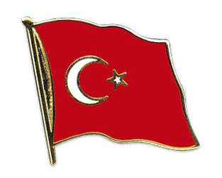 Flaggen Pin Türkei geschwungen | ca. 20 mm