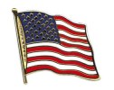 Flaggen Pin USA geschwungen | ca. 20 mm