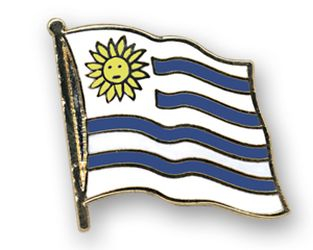 Flaggen Pin Uruguay geschwungen | ca. 20 mm
