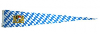 Langwimpel Bayern mit Wappen | ca. 30 x 150 cm