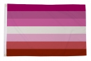 Lesben mit Streifen /  Lesbian Stripes Fahne gedruckt | 60 x 90 cm