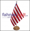 Liberia Tisch-Fahne aus Stoff mit Holzsockel | 22.5 x 15 cm