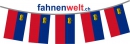 Fahnenkette Liechtenstein gedruckt aus Stoff | 30 Fahnen 15 x 22.5 cm 9 m lang