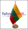 Litauen Tisch-Fahne aus Stoff mit Holzsockel | 22.5 x 15 cm