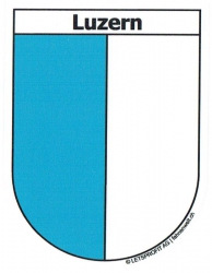 Wappen Luzern Aufkleber LU | 6.5 x 8.5 cm
