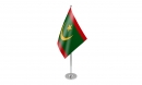 Mauretanien Tisch-Fahne neues Design DeLuxe ohne Ständer | 15.5  x 24 cm