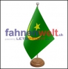 Mauretanien Tisch-Fahne bis 2017 aus Stoff mit Holzsockel | 22.5 x 15 cm