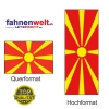 Nordmazedonien Fahne in Top-Qualität gedruckt im Hoch- und Querformat | diverse Grössen
