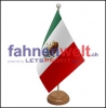 Mexico Tisch-Fahne aus Stoff mit Holzsockel | 22.5 x 15 cm