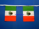 Fahnenkette Mexiko gedruckt aus Stoff | 30 Fahnen 15 x 22.5 cm 9 m lang