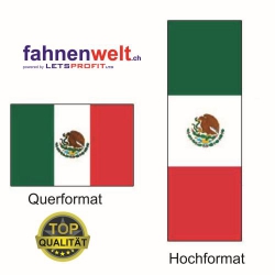 MEXIKO Fahne in Top-Qualität gedruckt im Hoch- und Querformat | diverse Grössen
