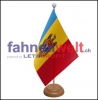 Moldawien / Moldau Tisch-Fahne aus Stoff mit Holzsockel | 22.5 x 15 cm