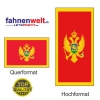 MONTENEGRO Fahne in Top-Qualität gedruckt im Hoch- und Querformat | diverse Grössen
