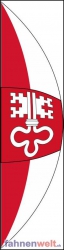 Bogenfahne / Halbrundfahne Kanton Nidwalden NW inkl. Karabiner