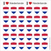 Aufkleber Niederlande in Wappenform 30 Stück auf Bogen | ca. 12.5 x 12.5 cm