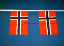 Fahnenkette Norwegen gedruckt aus Stoff | 30 Fahnen 15 x 22.5 cm 9 m lang