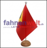 Osttimor Tisch-Fahne aus Stoff mit Holzsockel | 22.5 x 15 cm