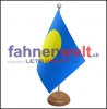 Palau Tisch-Fahne aus Stoff mit Holzsockel | 22.5 x 15 cm